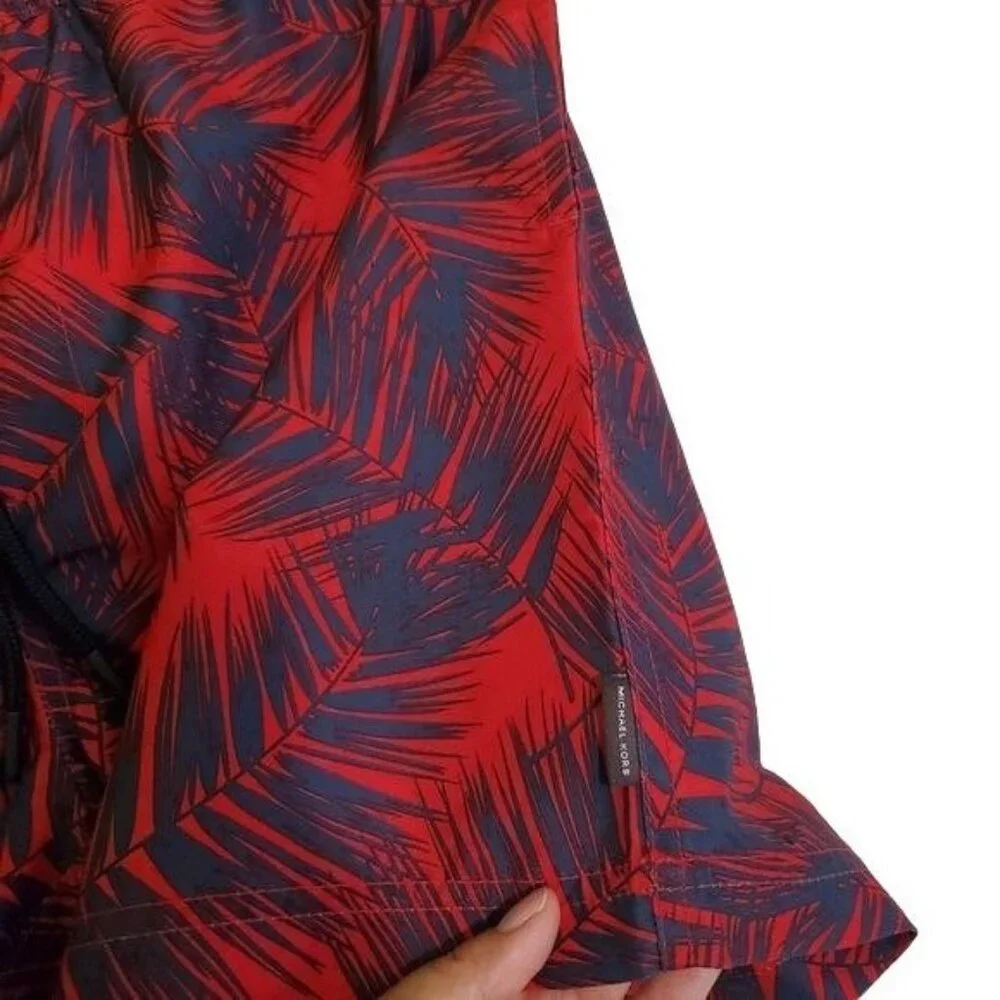 Michael Kors men's shorts mesh lined Swim trunks Red Size‎ Medium drawstring nwt